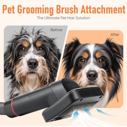 Pet Hair Grooming Brush Vacuum Attachment Kit Compatible with Shark IX & IZ Series 4pcs - color: Pet Set-4pcs