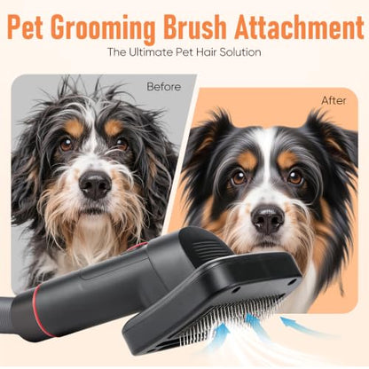 Pet Hair Grooming Brush Vacuum Attachment Kit Compatible with Shark IX & IZ Series 4pcs - color: Pet Set-4pcs