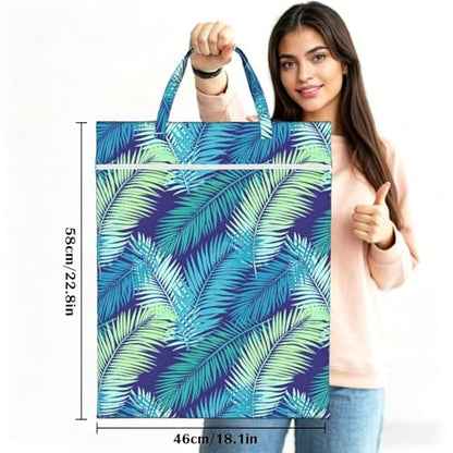 Tropical Hawaiian Leaves Turquoise Leaf Travel Laundry Bags Cloth Diaper Wet Bags Handle Washable Dirty Clothes Bags Wet Dry Bag Suitcase Gym Swimming Pool College Dorm Wet Bag - color: 1 PC11, size: One Size