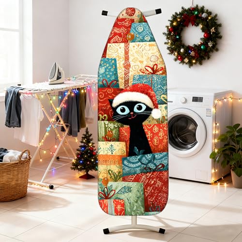 Nuxovilar Winter Black Cat Ironing Board Cover 15x54 Polyester - color: Yvc08813-a