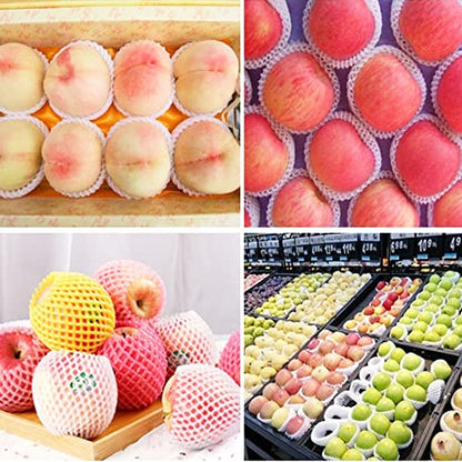 Fruit Protection Mesh Bags Foam Mesh Keep Safe Sleeves for Large Supermarkets, Shops (Red 24x10cm-20PCS) - size: Red 24x10cm-20PCS