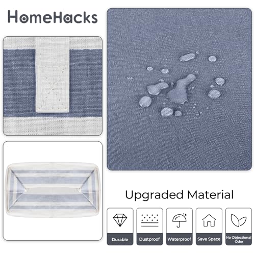 HomeHacks 2 Pack Large Laundry Baskets, Laundry Hampers Bags (Blue 100Lx2) - color: Blue, size: 100L