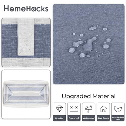 HomeHacks 2 Pack Large Laundry Baskets, Laundry Hampers Bags (Blue 100Lx2) - color: Blue, size: 100L
