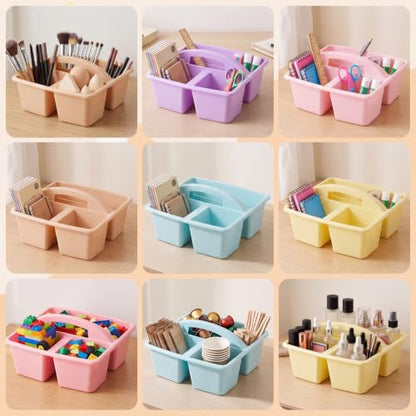Kathfly 12 Pack Classroom Caddy Organizer with Handle Bulk, Mixed Color 1 - color: Mixed Color 1