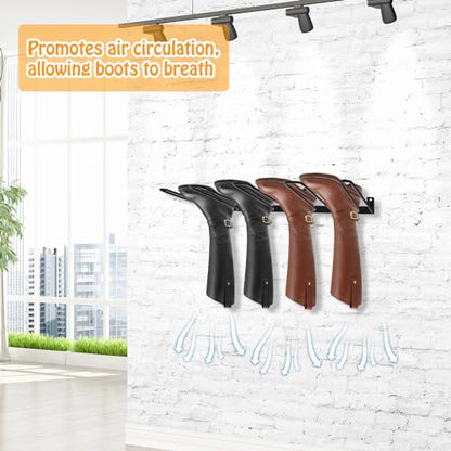 4 Pack Boot Rack Wader Hangers Wall Mount Holds 8 Pairs