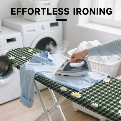 Ironing Board Cover 15"x54"，Standard Ironing Board Replacement Cover，Easy Fit - color: Grass Green, size: 15"x54"