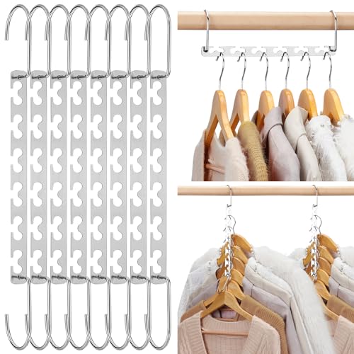 HOUSE DAY 12 Pack Space Saving Hangers for Clothes, Metal Magic Hanger - size: 12 Pack