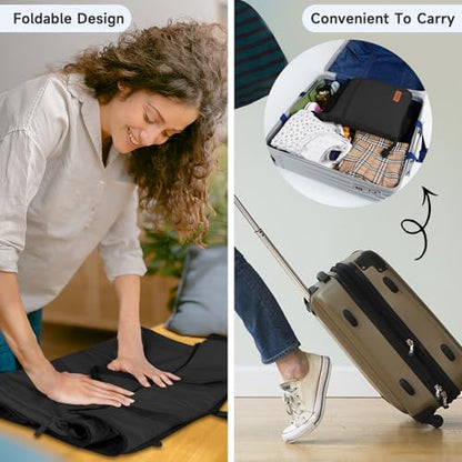 Ytonet Garment Bags for Travel, Foldable Garment Duffle Bags for Women men - color: Black