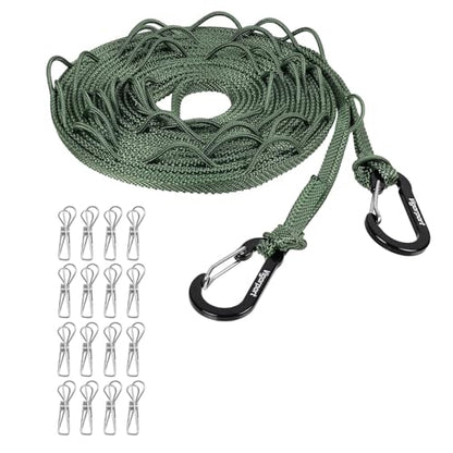 Vigorport Portable Travel Clothesline, Clothes Drying Line with Hang Loop - size: 30Ft