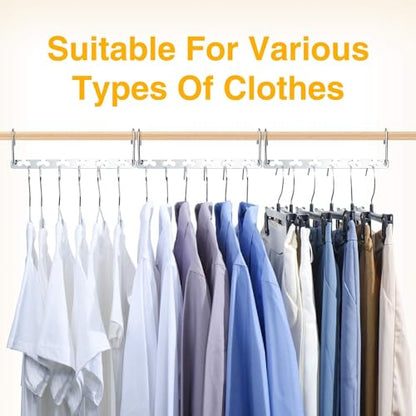 HOUSE DAY Space Saving Hangers for Clothes 4 Pack, Metal Magic Hanger - size: 4 Pack