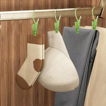 24 Pack Plastic Clothes Pins Heavy Duty Outdoor for Hanging Clothes,Mini ClothesPins with Hanging Rope,Hangers with Clips, Bag Clips,Photo Clips Craft Clips - style: 24 Pack Plastic Clothes Pins