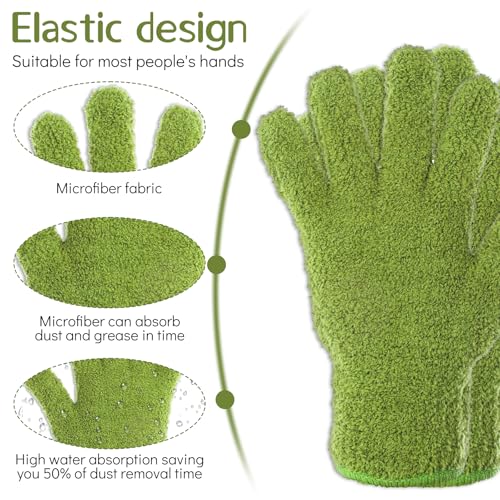 Microfiber Dusting Gloves for Plants Plant Dusting Gloves Gentle Leaf Shine & Cleaner for Houseplants Reusable Washable Cleaning Glove Mittens Indoor Mitt for Plants House Cleaning Car Blinds Lamps