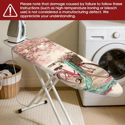 Nuxovilar Cherry Blossom Bicycle Ironing Board Cover 15x54 Cotton - color: Yfw08355