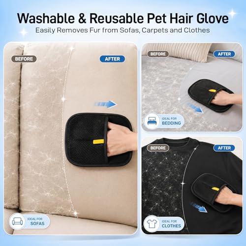 Carpet Rake for Pet Hair Removal, 3PCS Reusable