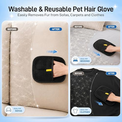 Carpet Rake for Pet Hair Removal, 3PCS Reusable
