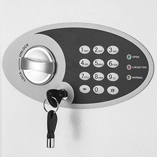 Steel 144 Key Cabinet with Electronic Keypad Lock Box, White