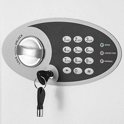 Steel 144 Key Cabinet with Electronic Keypad Lock Box, White