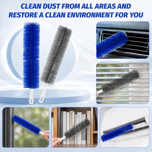 2 Pcs Cobweb Duster, Bendable Fan Cleaner Brushes Set,Ceiling Fan Blades