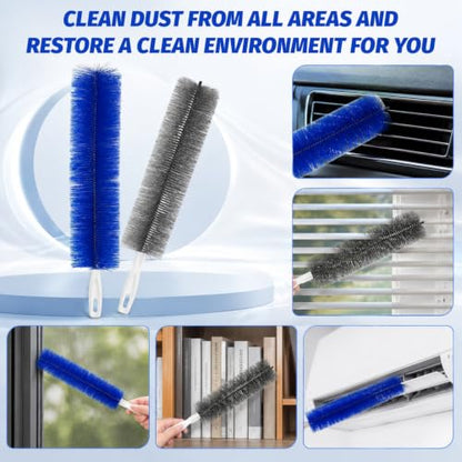 2 Pcs Cobweb Duster, Bendable Fan Cleaner Brushes Set,Ceiling Fan Blades