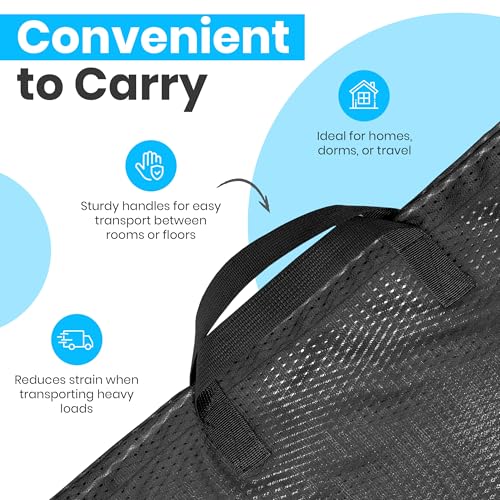Handy Laundry Mesh XL Laundry Bag 24"x36" with Shoulder Strap, Black - color: Black, size: 1-Pack