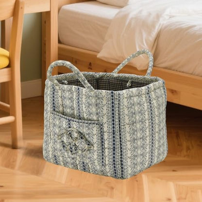 Boho Fabric Storage Basket, Large Capacity Laundry Basket, 12.2'' x 10.23'' x 10.23'' Collapsible Laundry Hamper with Easy Carry Handles (B Multi-Color 4, L) - color: B Multi-Color 4
