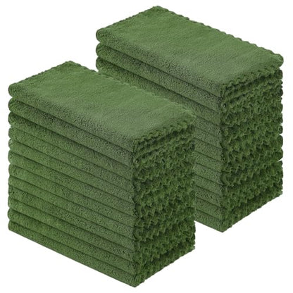 Kitinjoy 24 Pack Kitchen Cloths Dish Towels (10" x 10", Grass Green) - color: Grass Green, size: 10 X 10 inch- 24 Pack