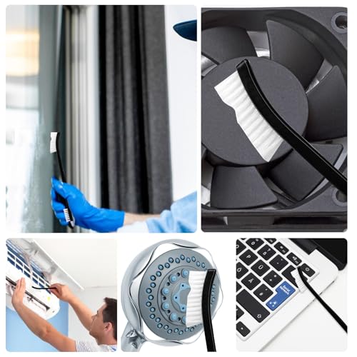 9 Pcs Double-Ended Cleaning Brushes Nylon Small Detailing Crevice Brush Mini Stiff Bristles Brushes All Purpose Cleaning Brush for Detailed Clean Jewelry Cars Kitchen Small Spacesnt