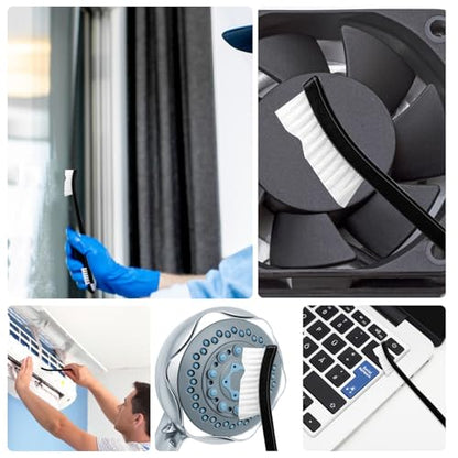 9 Pcs Double-Ended Cleaning Brushes Nylon Small Detailing Crevice Brush Mini Stiff Bristles Brushes All Purpose Cleaning Brush for Detailed Clean Jewelry Cars Kitchen Small Spacesnt