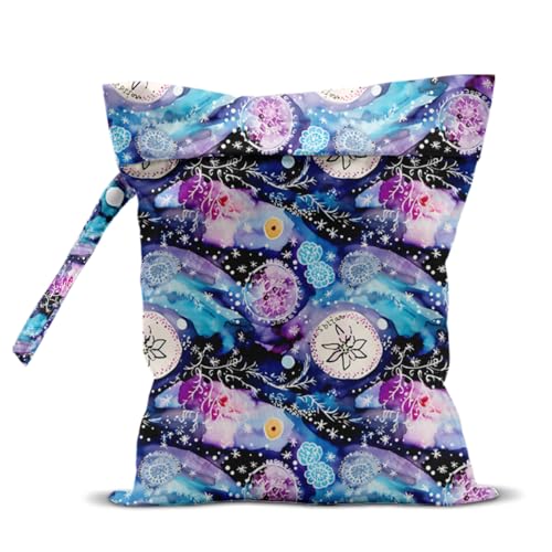 Wet Bag for Swimsuit, Beach Travel Essentials Wet Dry Bag, for Sunscreen Toiletry Dirty Clothes Yoga Gym Diaper, Friends Summer Beach Vacation Gifts. Colorful jellyfish - color: Colorful Jellyfish