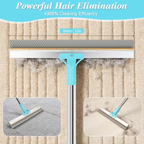 PHILORN Carpet Rake for Pet Hair Removal, 4 in 1 Pet Hair Remover Tool