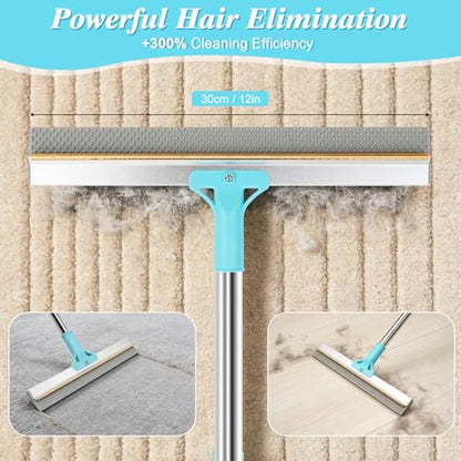 PHILORN Carpet Rake for Pet Hair Removal, 4 in 1 Pet Hair Remover Tool
