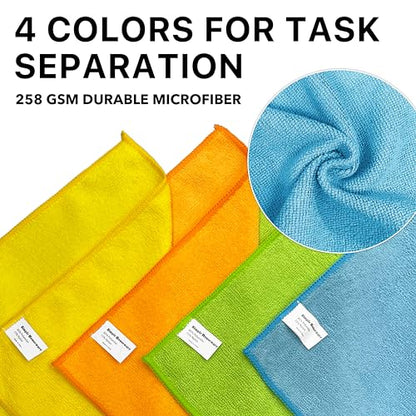 Simple Houseware 12 Pack Microfiber Cleaning Cloth (12" x 12") - size: 12 Pack