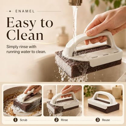 Magic Emery Cleaning Sponge, New Carborundum Sponge, Emery Sponge Brush Eraser Scrub Pad, Pot Scrubber for Removing and Cleaning Pots and Pans (5 PCS)