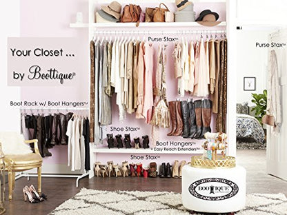 Boottique Add-on Boot Hangers - SET OF 6 Only - Holds, Shapes, & Protects Most Styles of Boots (6 Original Silver Hangers) - color: 6 Silver Hangers Add-on