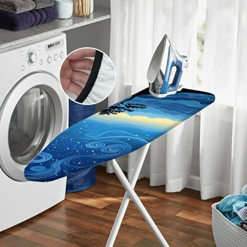 Nuxovilar Starry Sky Mountain Ironing Board Cover 15x54 Polyester - color: Yvc02678, size: 15×54 inch
