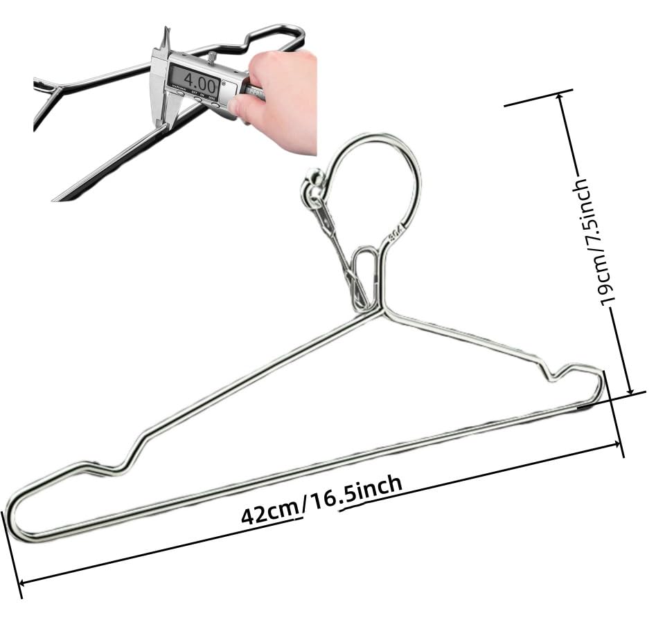 4mm Lockable Coat Hangers Heavy Duty Windproof Clothes Hangers