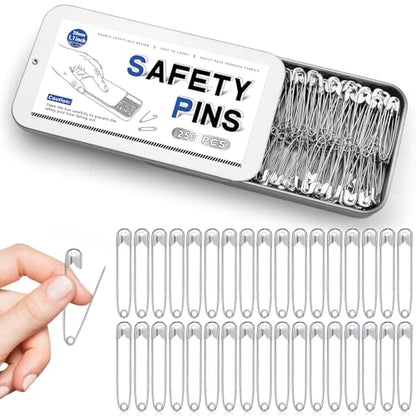 Jmuiiu 250Pcs Safety Pins, 1.1Inch Small Inch Clothes Pin - size: 1.1 inch-250 pcs