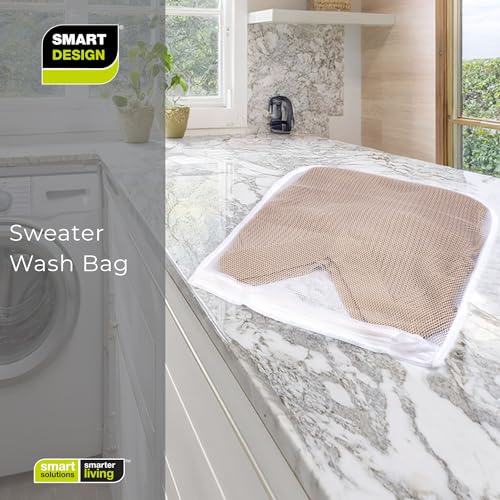 PRO MART INDUSTRIES Sweater Wash Bag With Zipper Closure White Mesh Polyester - size: 18" x 22"