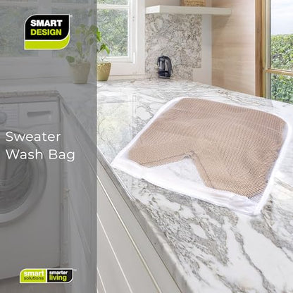 PRO MART INDUSTRIES Sweater Wash Bag With Zipper Closure White Mesh Polyester - size: 18" x 22"