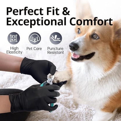 SwiftGrip Disposable Nitrile Exam Gloves, Black Nitrile Gloves Disposable Latex Free for Medical, Cooking & Esthetician - color: 10 Black (M, 1000ct)