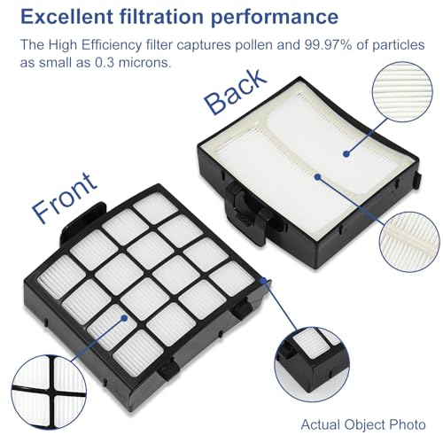 AZ2002 Vacuum Filter Replacement Parts for Shark Vertex Duoclean Upringht - color: 3 Filters and 6 Foam