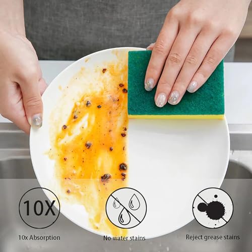Sponges Kitchen 16 Count, Heavy Duty Scrub Sponges for Cleaning