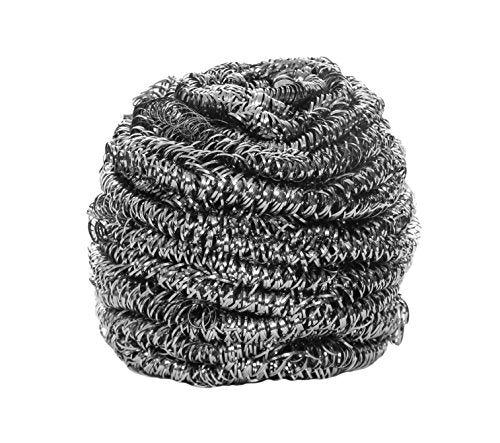 24 Count | KingSeal Stainless Steel Scrubbers, Scrub Pads, Heavy Duty, 50 gram Weight, Individually Wrapped - 2 Packs of 12 Scrubbers