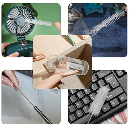 CiaraQ Bottle Cleaning Brushes, 8 Inch Nylon Tube Brush Set - color: White, size: 8.0 Inch (13pcs)