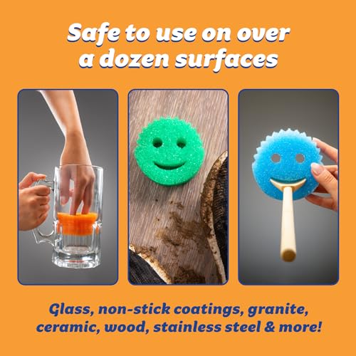 Scrub Daddy Scratch-Free Multipurpose Kitchen Sponges - Bulk Dish Sponges for Kitchen, Bathroom, Household Cleaning & More - Made with BPA-Free Polymer Foam (5 Count) (Pack of 2) - size: 5 Count (Pack of 2)