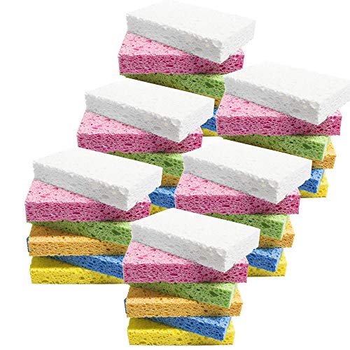 ARCLIBER 36 Pack Colorful Cellulose Sponges Non-Scratch for Kitchen - color: Multicolor, size: 36