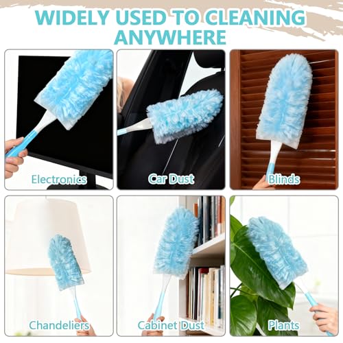 40 Pack Duster Refills Kit Disposable for Swiffer Duster Handle - color: Blue, size: 40pcs