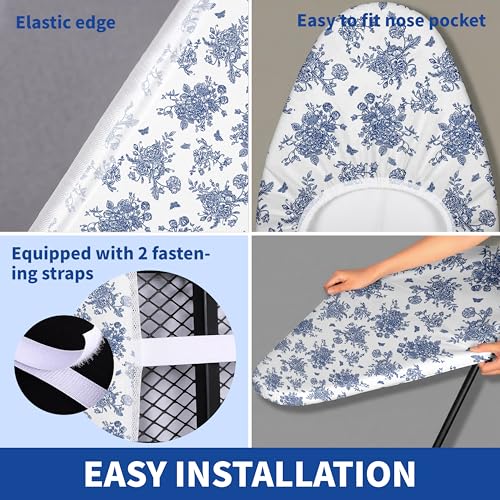 Ironing Board Covers and Pad 54x15 Scorch and Stain Resistant Ironing Pad - color: Flowers