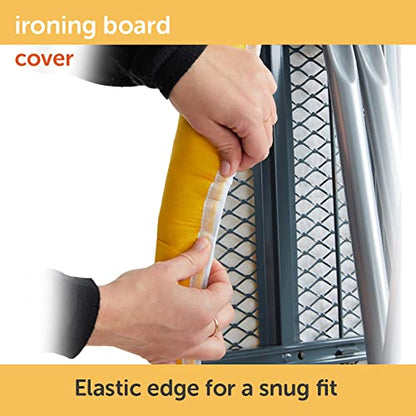 oliso Ironing Board Cover and Pad - 100% Cotton - Standard 15 x 54 - color: Yellow/Orchid