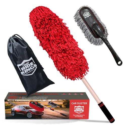 Extendable Auto Duster, Wax Cotton Loop End, 3 Pcs - color: Carduster1-2